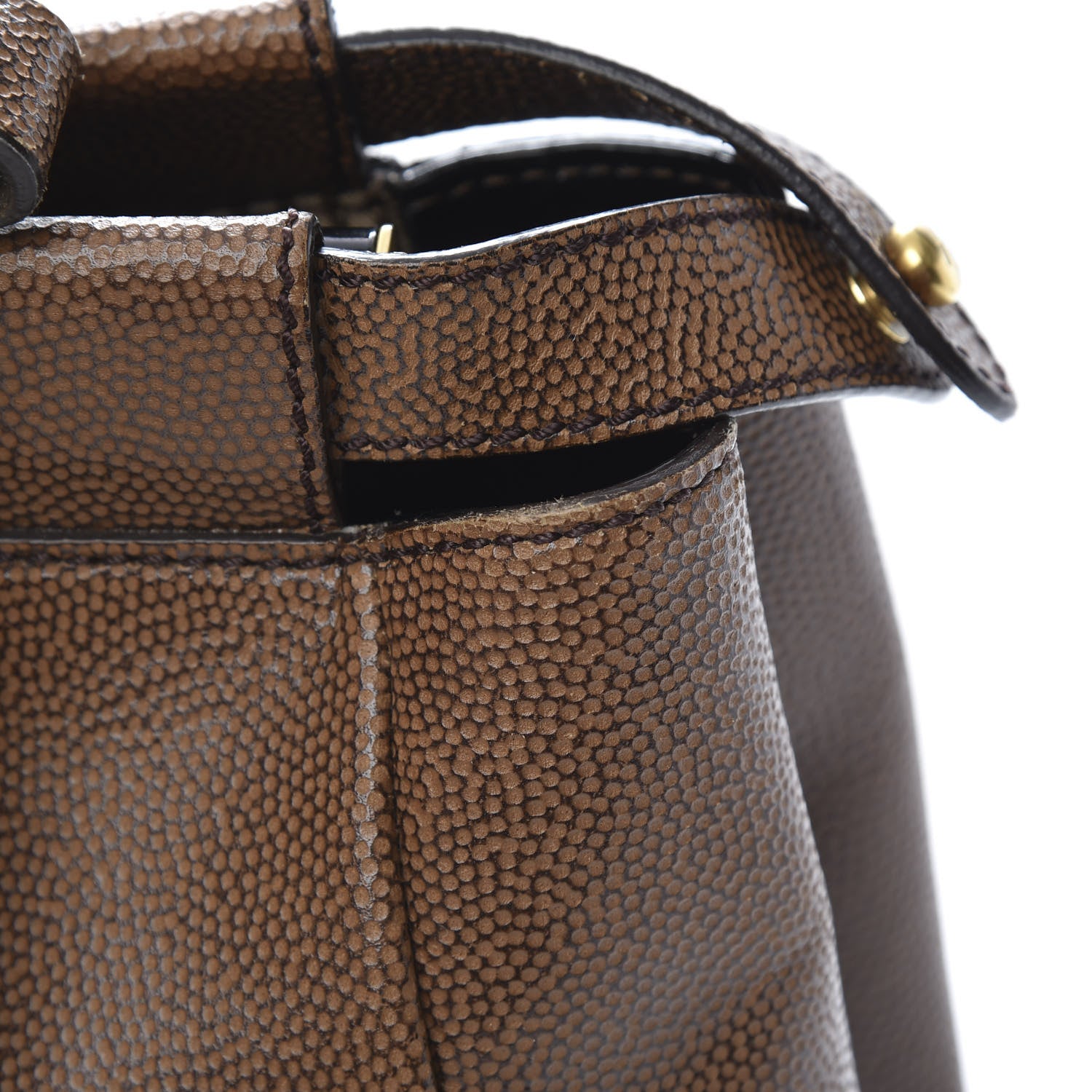 Fendi Patent Large Peekaboo Iconic Satchel Brown 17 of 17