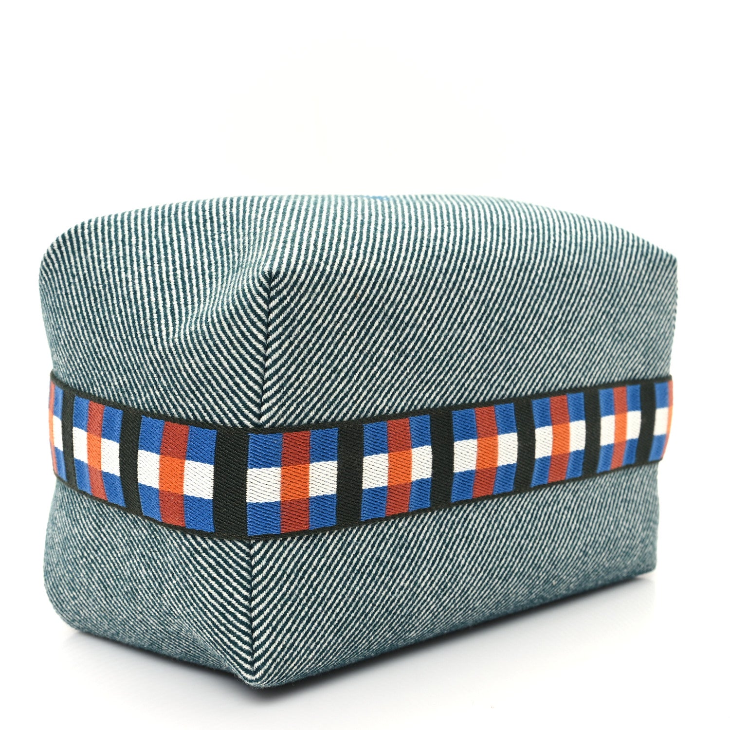 Hermes Wool Large Bride-A-Brac H Natte Pouch Bleu 4 of 9