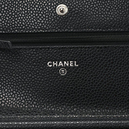 Chanel Caviar Quilted Wallet On Chain WOC Black 6 of 9