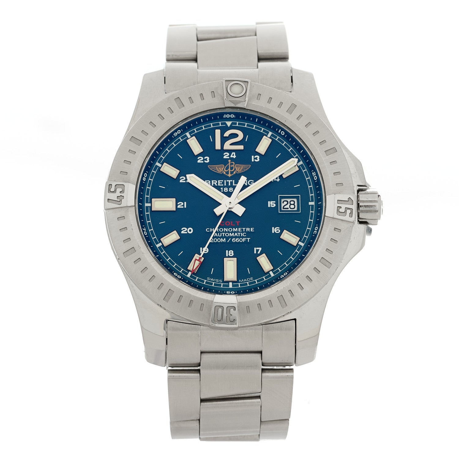 Breitling Stainless Steel 44mm Colt Chronometer Automatic Watch Blue A17388 1 of 5