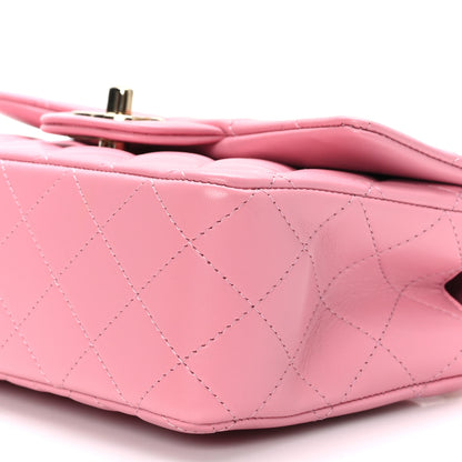 Chanel Lambskin Quilted Mini Top Handle Rectangular Flap Pink 9 of 9