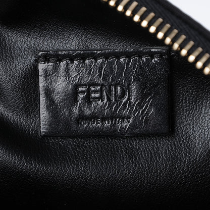 Fendi Nylon Vitello Elite Crystal Eye Monster Large Cosmetic Pouch Black Cedro 5 of 7