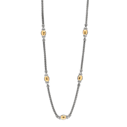 John Hardy Sterling Silver 22K Yellow Gold Palu Station Necklace 1 of 5