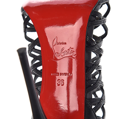 Christian Louboutin Kid Mille Cinque 100 Ankle Boots 36 Black 10 of 15