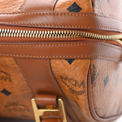 MCM Visetos Small Boston Bag Cognac 16 of 17