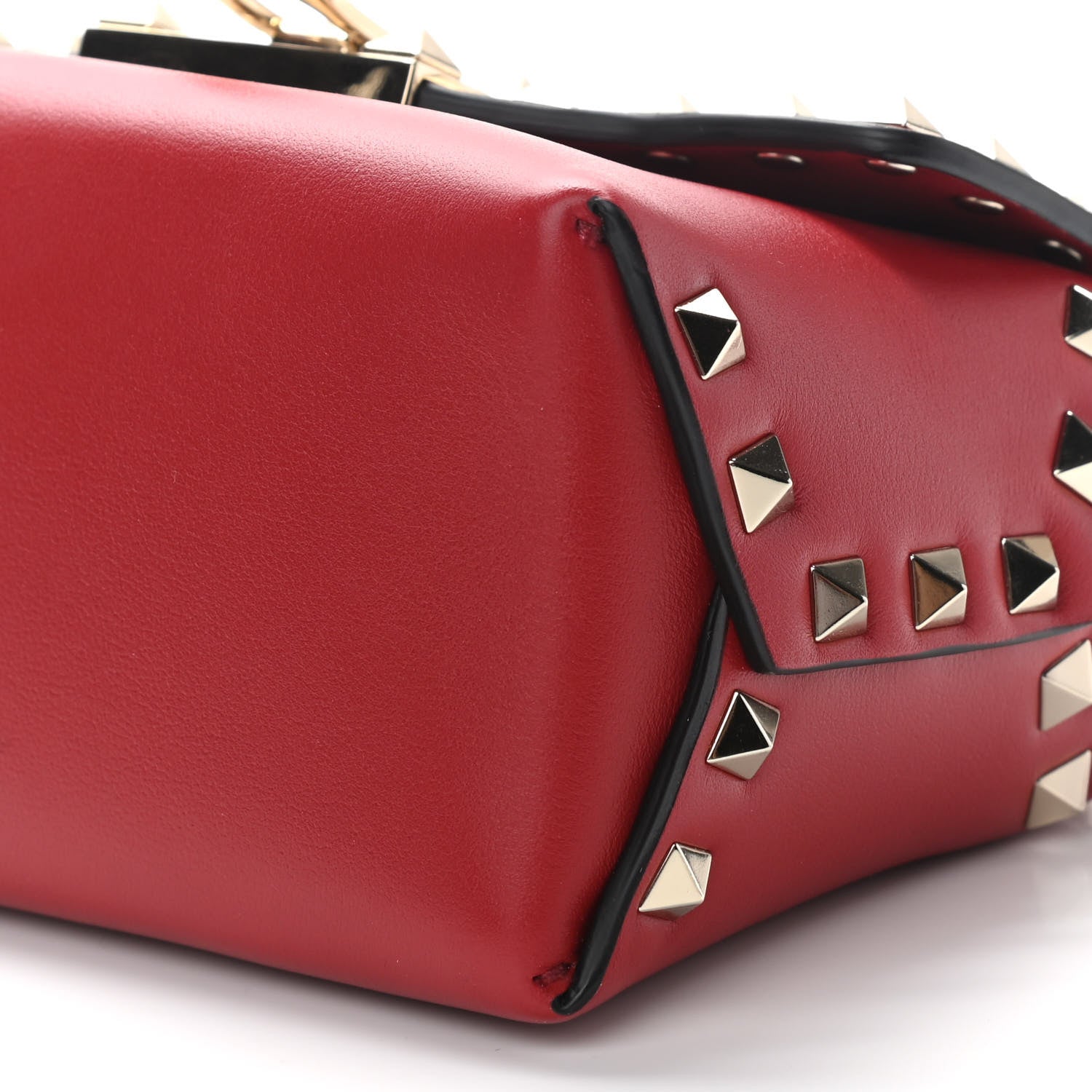 Valentino Garavani Vitello Mini Rockstud Crossbody Bag Rosso Valentino 9 of 9