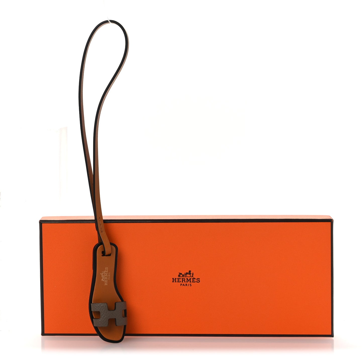 Epsom Butler Calfskin Hunter Oran Nano Bag Charm Etoupe