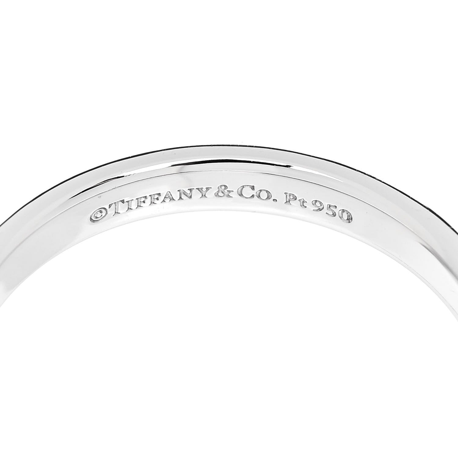 Tiffany Platinum 3mm Classic Wedding Band Ring 58 8.25 4 of 4