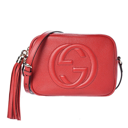 Gucci Pebbled Calfskin Small Soho Disco Bag Tabasco Red 1 of 9