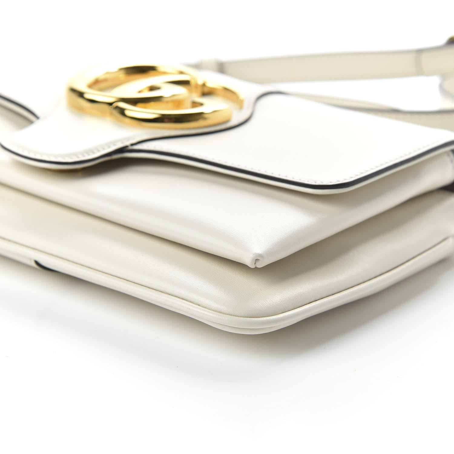 Gucci Calfskin Small Arli Flap Shoulder Bag Mystic White 7 of 10