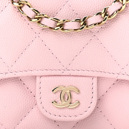 Chanel Caviar Quilted Mini Chain Bag Pink 10 of 13