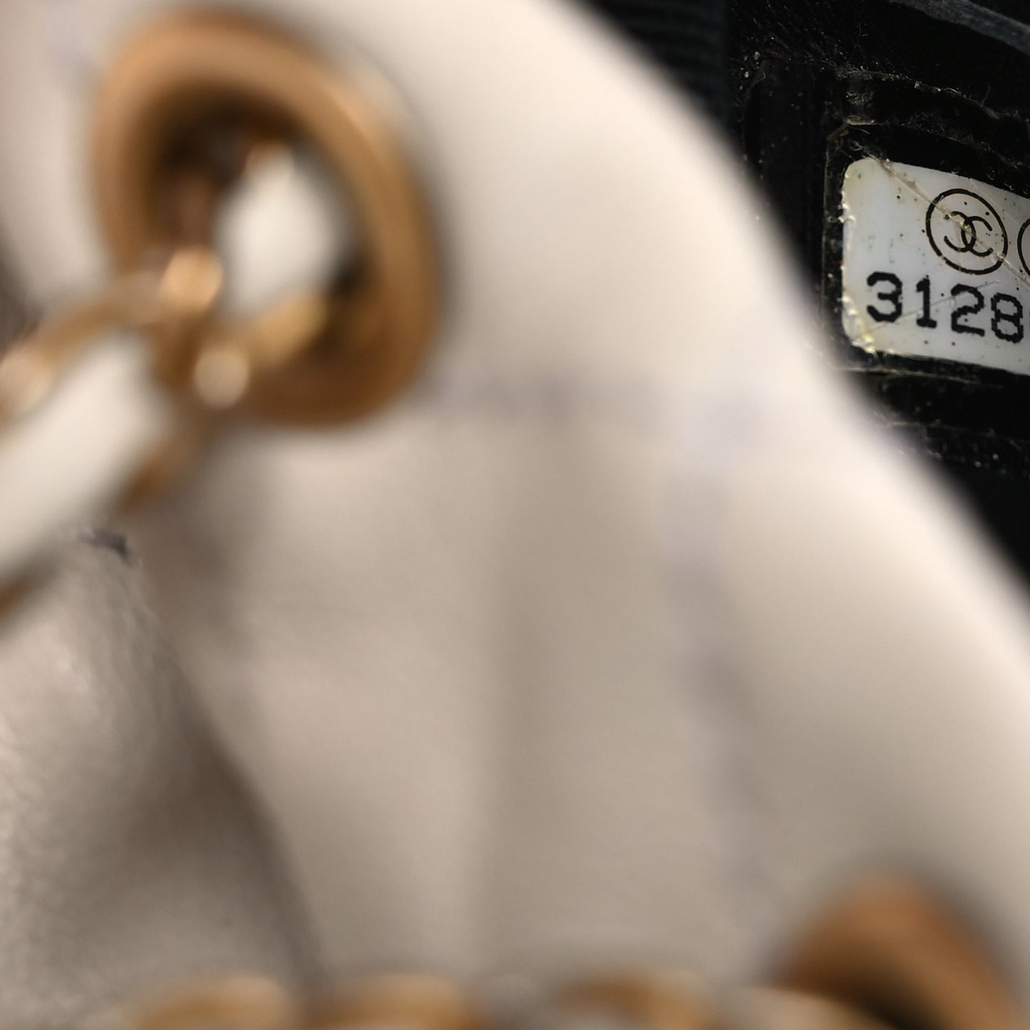 Calfskin Quilted Pearl Mini About Pearls Drawstring Bucket Bag  White