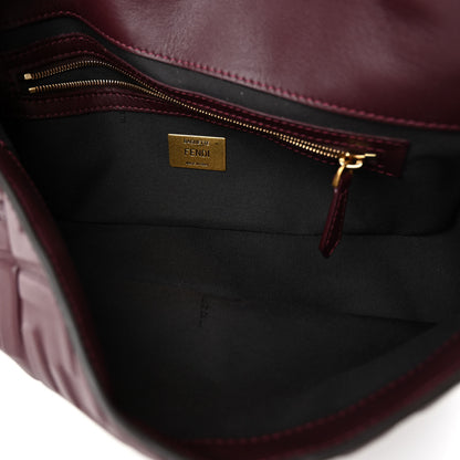 Fendi Nappa FF 1974 Embossed Baguette Granata 5 of 9
