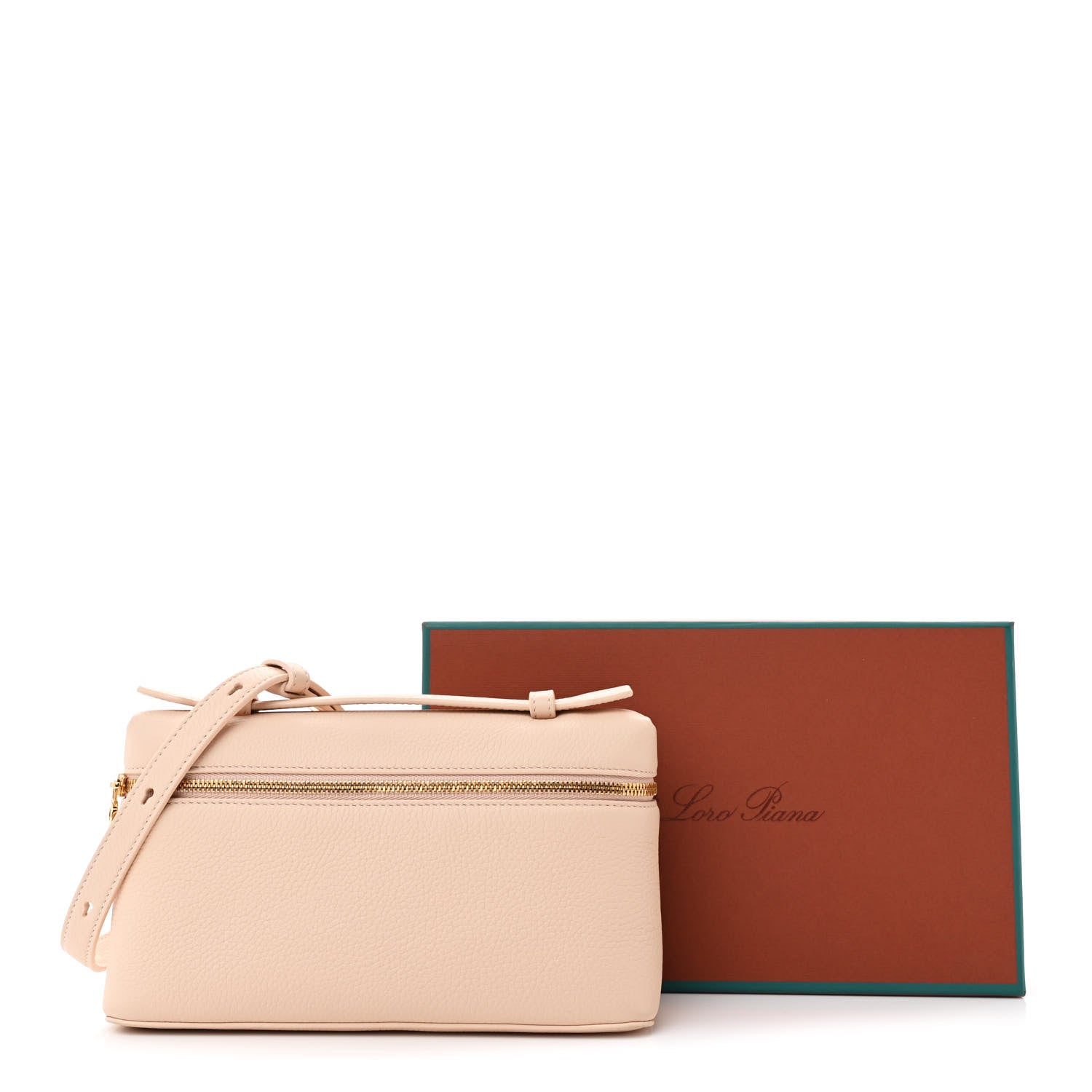 Loro Piana Grained Calfskin L19 Extra Pocket Pouch Creamed Honey 12 of 12