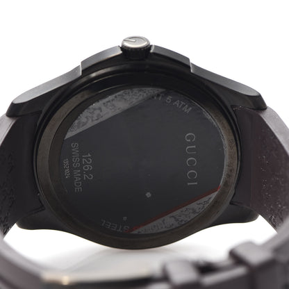 Gucci PVD Stainless Steel Rubber 44mm G-Timeless Quartz Watch Black 4 of 5