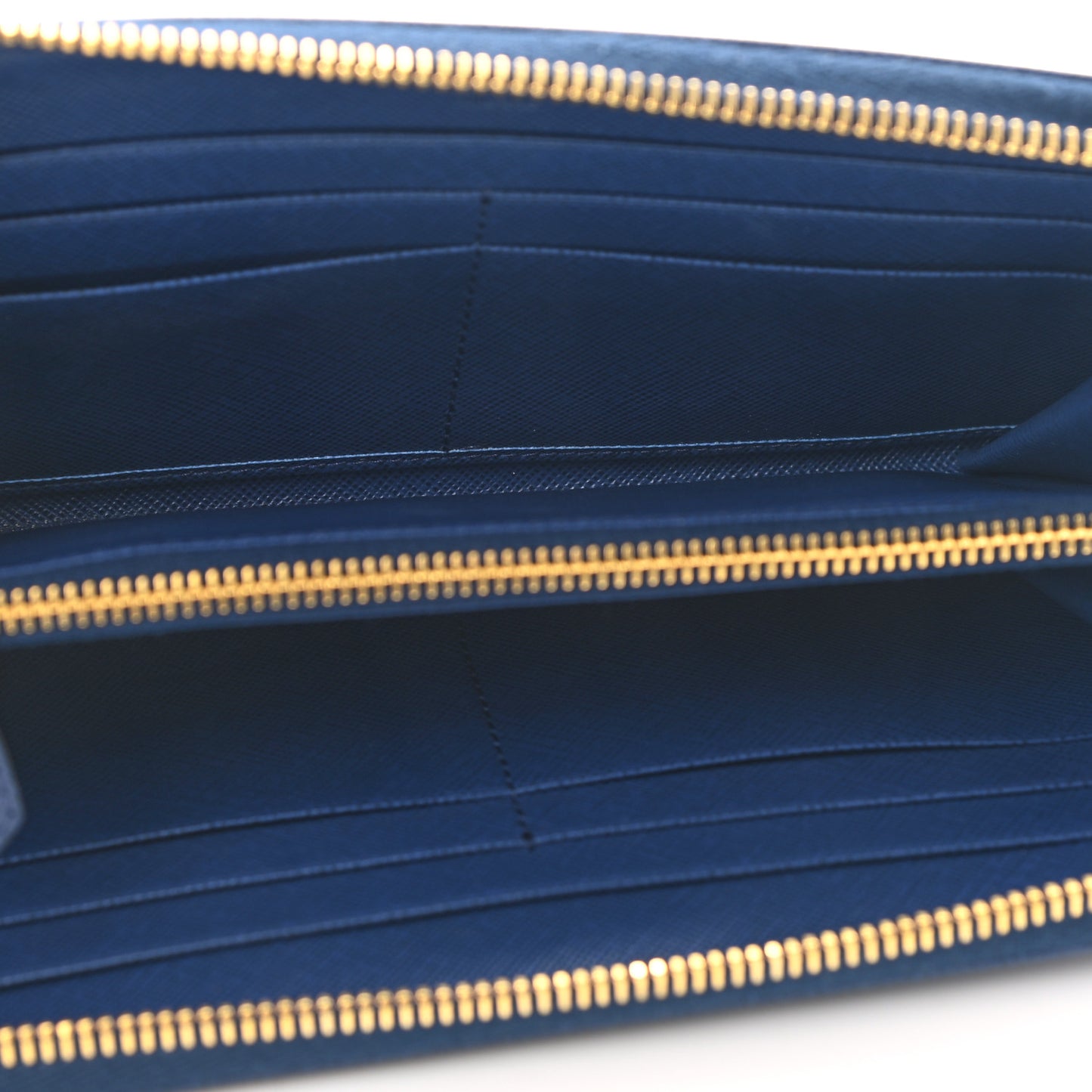 Saffiano Metal Zip Around Wallet Bleuette