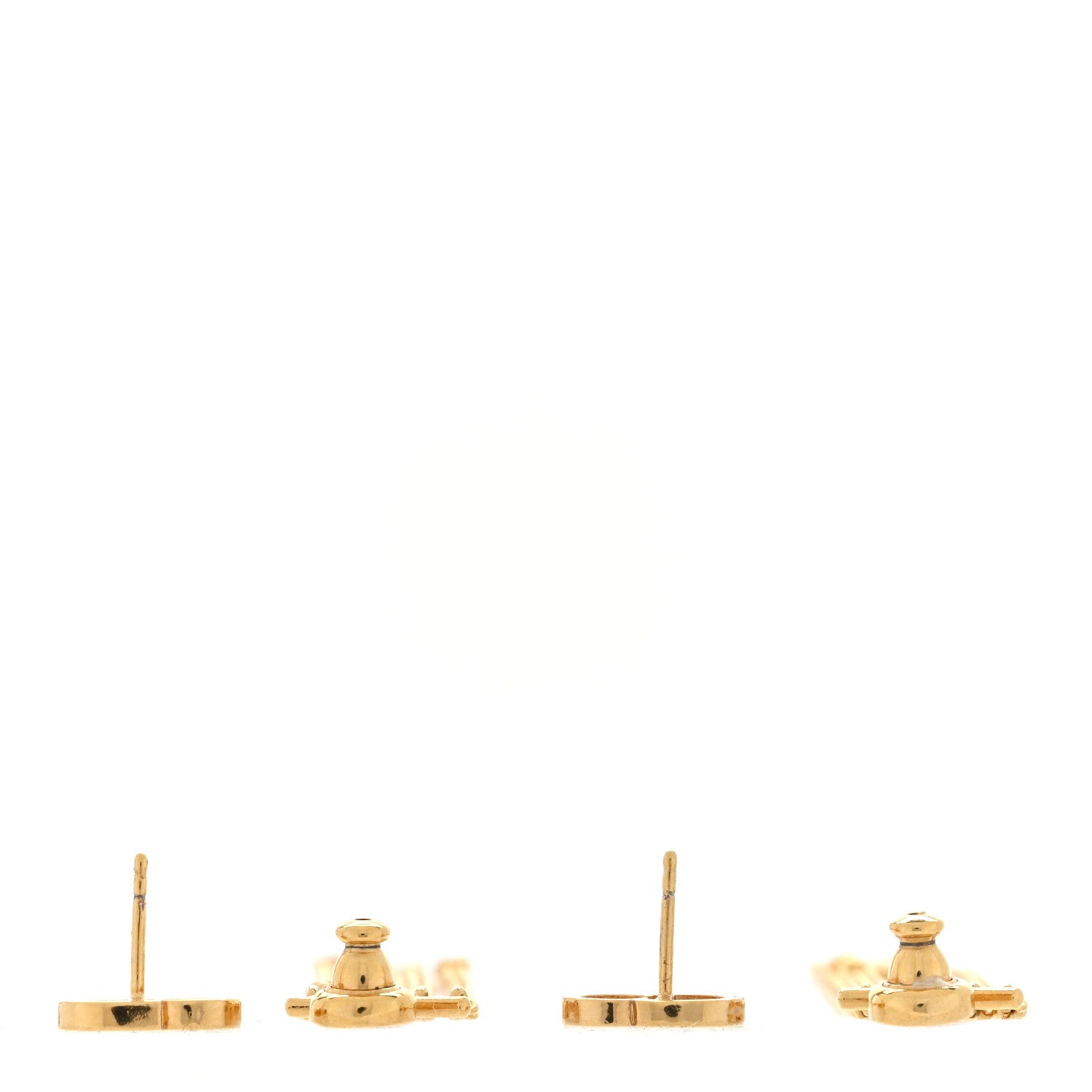 Christian Dior Danseuse Etolie Chain Drop Earrings Gold 3 of 4