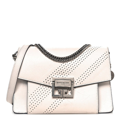 Givenchy Lambskin Perforated Small GV3 Shoulder Bag White 1 of 20