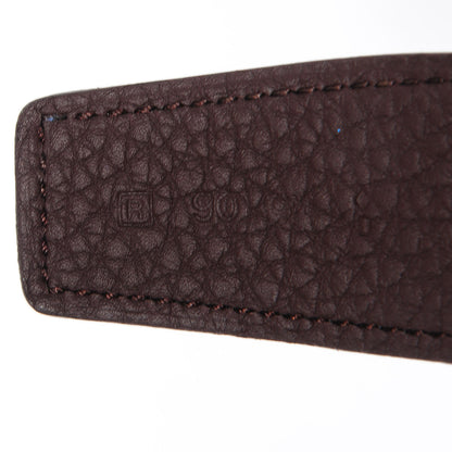 Hermes Box Togo Reversible 32mm Belt Strap 90 Noir Chocolate 3 of 5