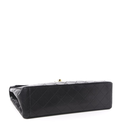 Chanel Lambskin Quilted XL Jumbo Single Flap Black 4 of 11