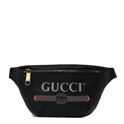 Gucci Grained Calfskin Small Logo Belt Bag Black 1 of 10