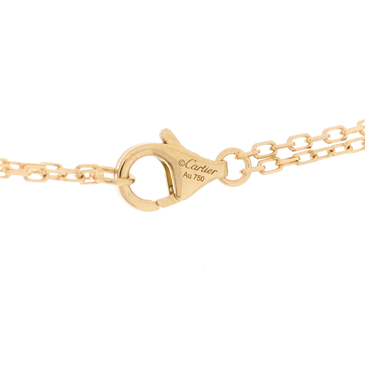 18K Yellow Gold 2 Diamond LOVE Necklace