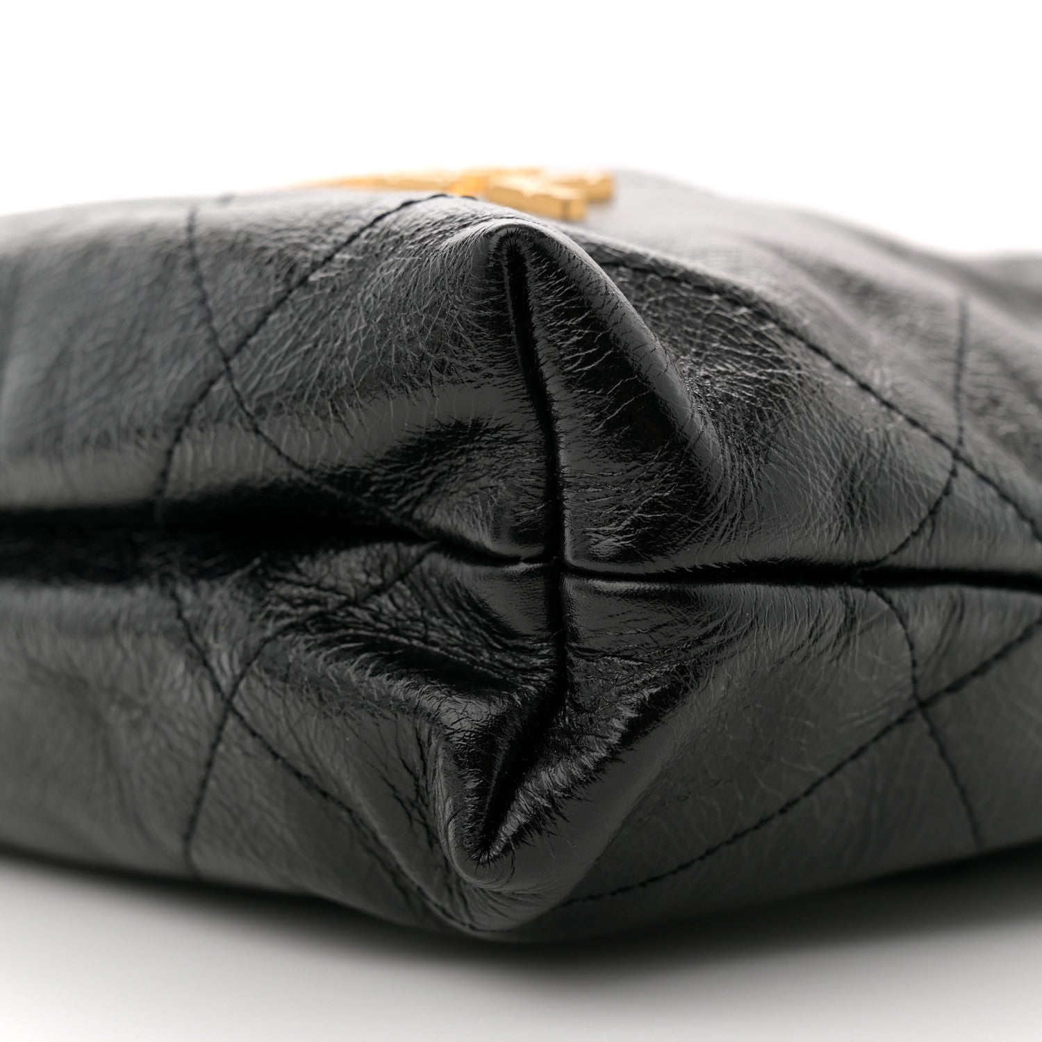 Chanel Shiny Crumpled Calfskin Quilted Pearl Mini Chanel 22 Black 10 of 10