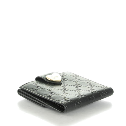 Gucci Guccisima Heart French Flap Wallet Black 4 of 7