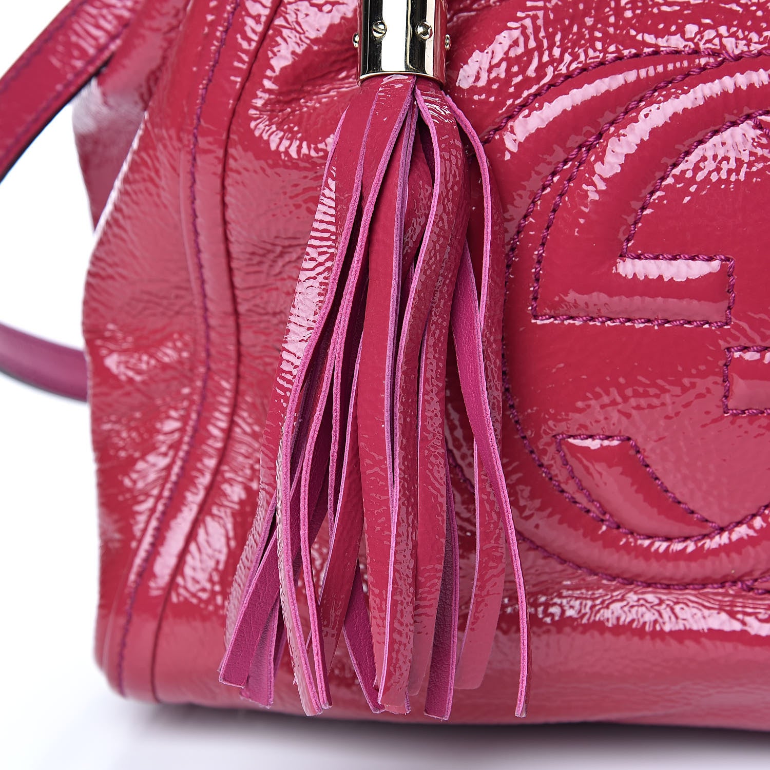 Gucci Patent Small Soho Shoulder Bag Bright Bougainvillea 11 of 11