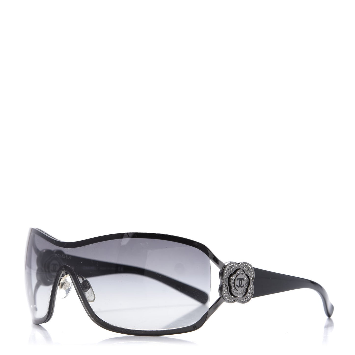 Swarovski Crystal Camellia CC Sunglasses 4164-B Black