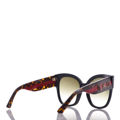 Gucci Acetate Square Frame Web Sunglasses GG0059S Black Tortoise 4 of 8