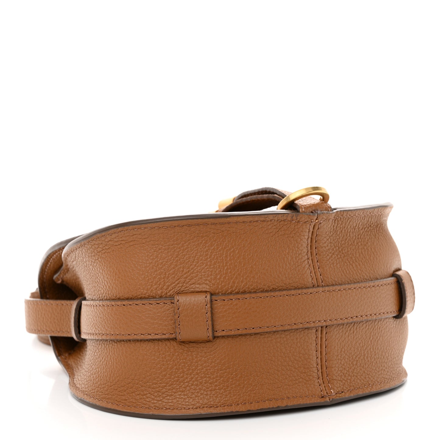Calfskin Mini Marcie Round Crossbody Bag Tan