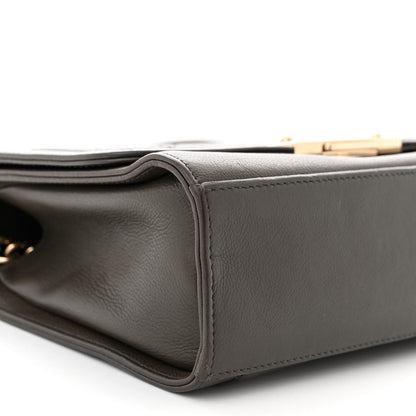 Chanel Grained Calfskin Quilted Medium Label Click Flap Bag Khaki 9 of 10