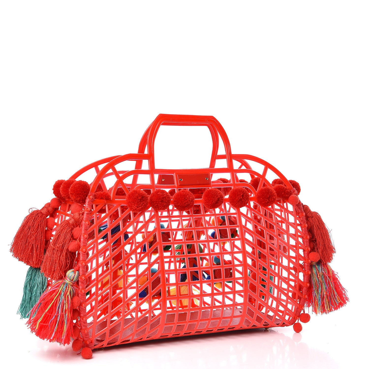 Dolce & Gabbana PVC Cage Market Tote Red 3 of 9