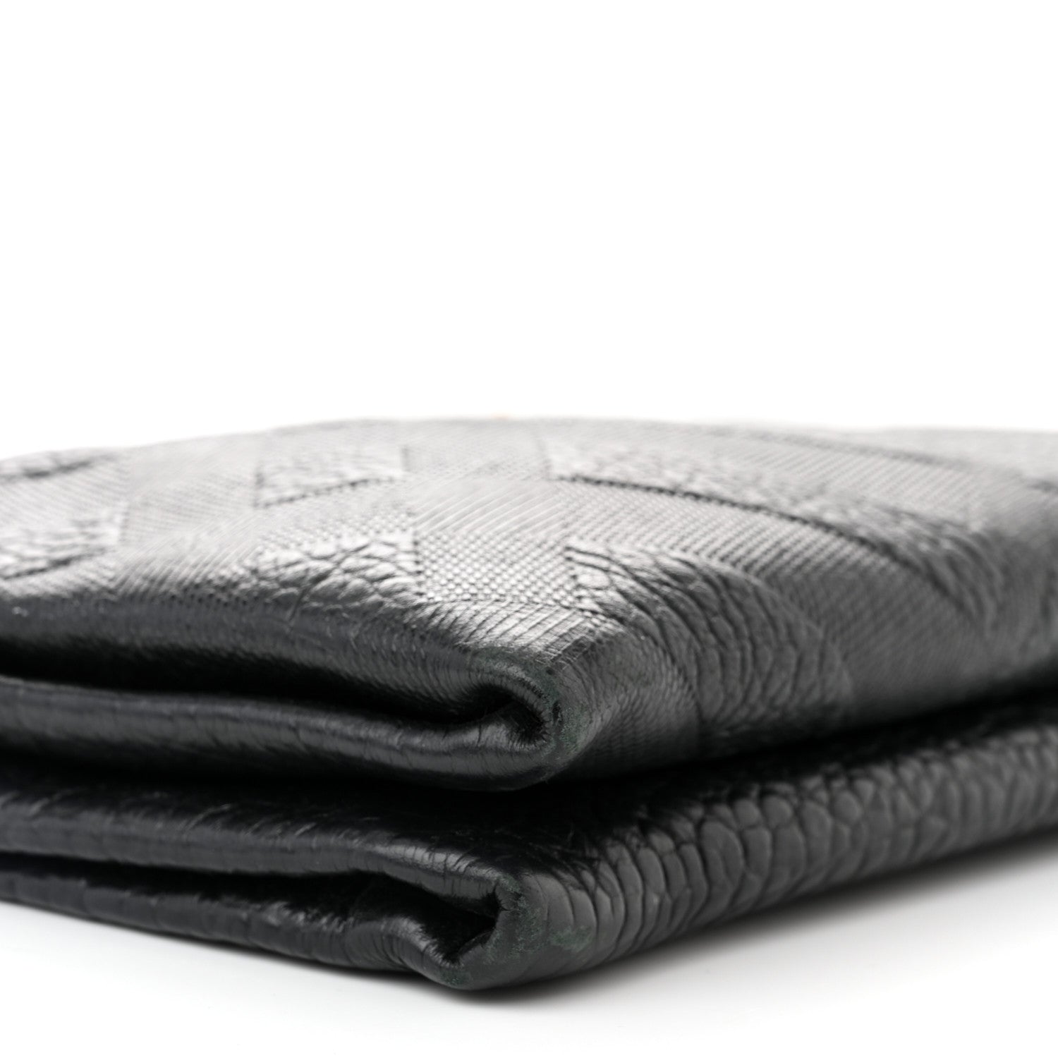 Burberry Signature Grain Calfskin Check Embossed Medium Balmoral Clutch Bag Black 8 of 16