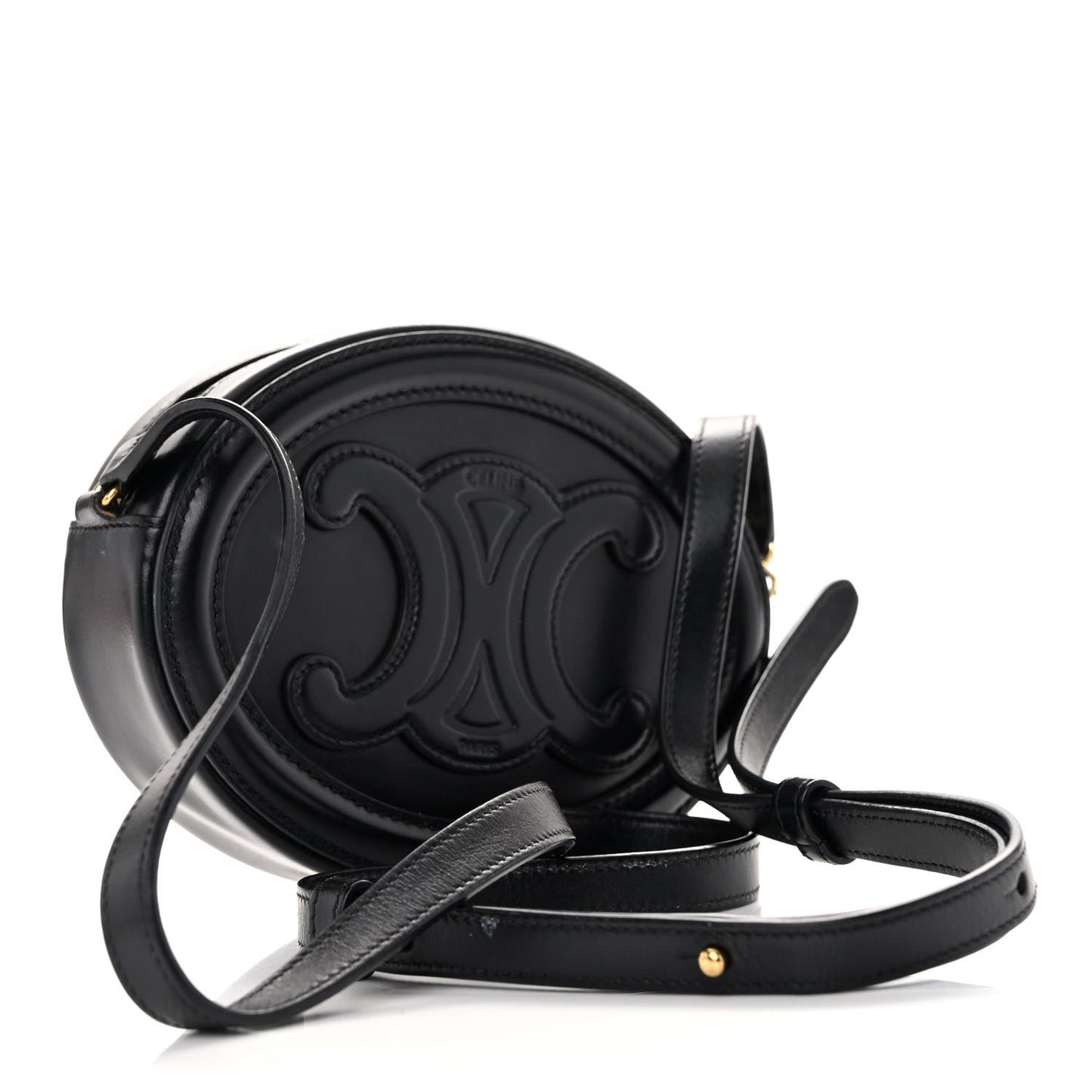 Smooth Calfskin Cuir Triomphe Oval Bag Black