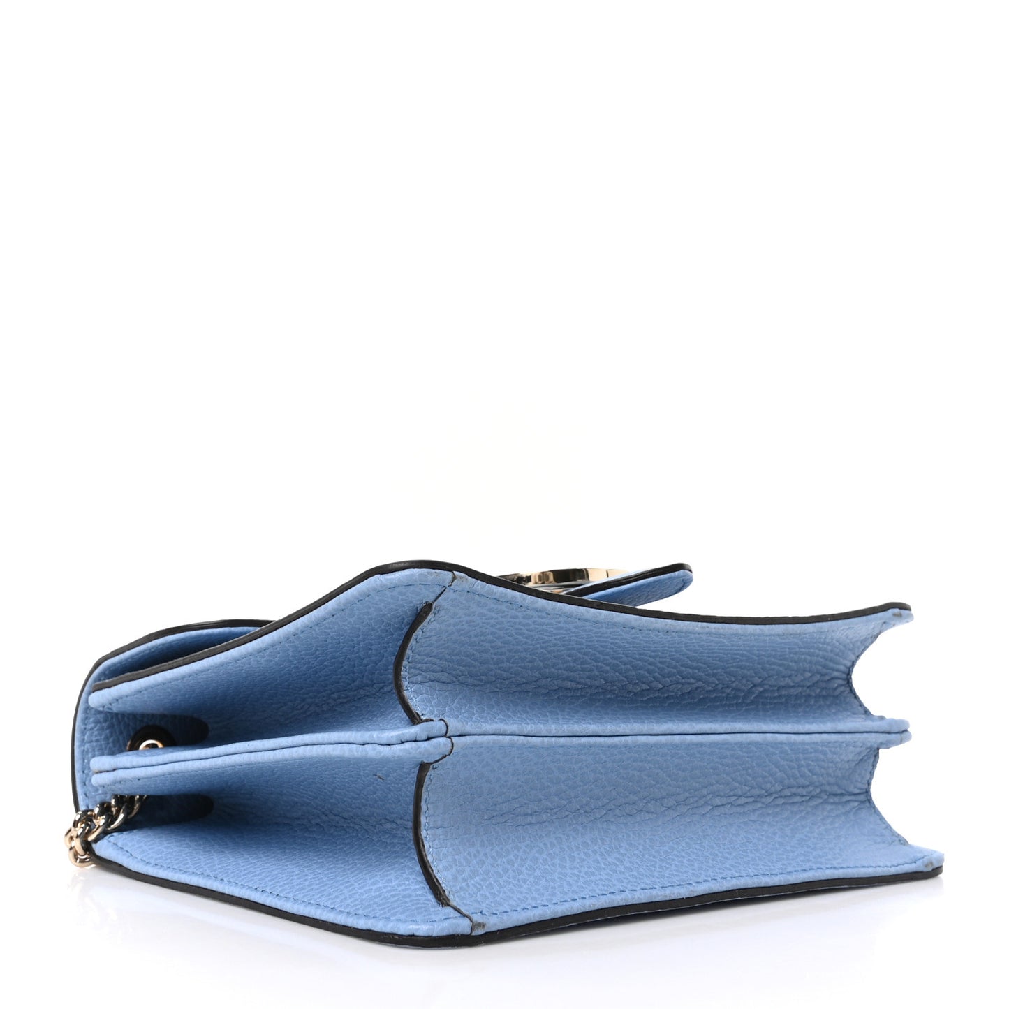 Dollar Calfskin Small Interlocking G Shoulder Bag Mineral Blue