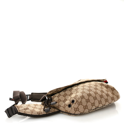 Gucci Monogram Large Belt Bag Beige Dark Brown 4 of 9