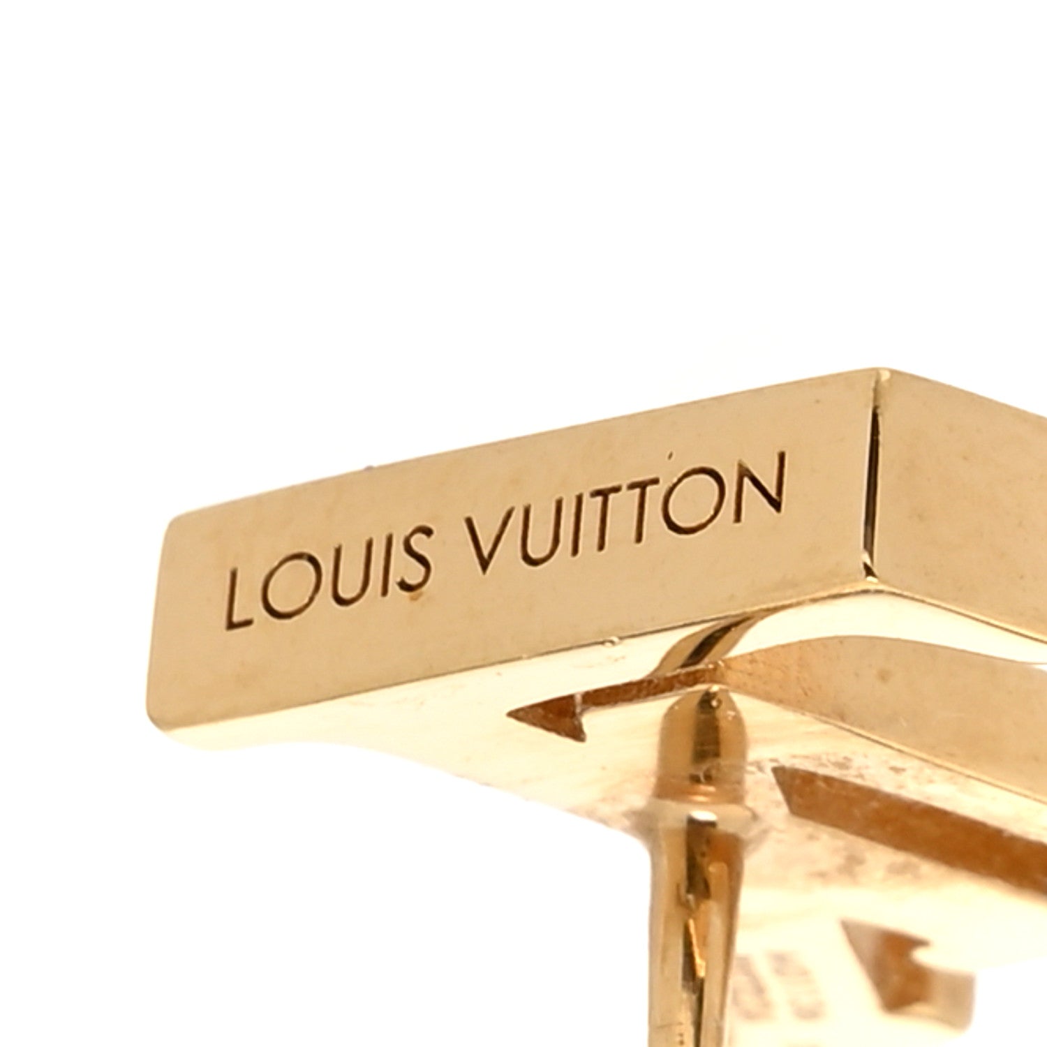 Louis Vuitton Metal Enamel LV Iconic Earrings Gold Pink 4 of 6