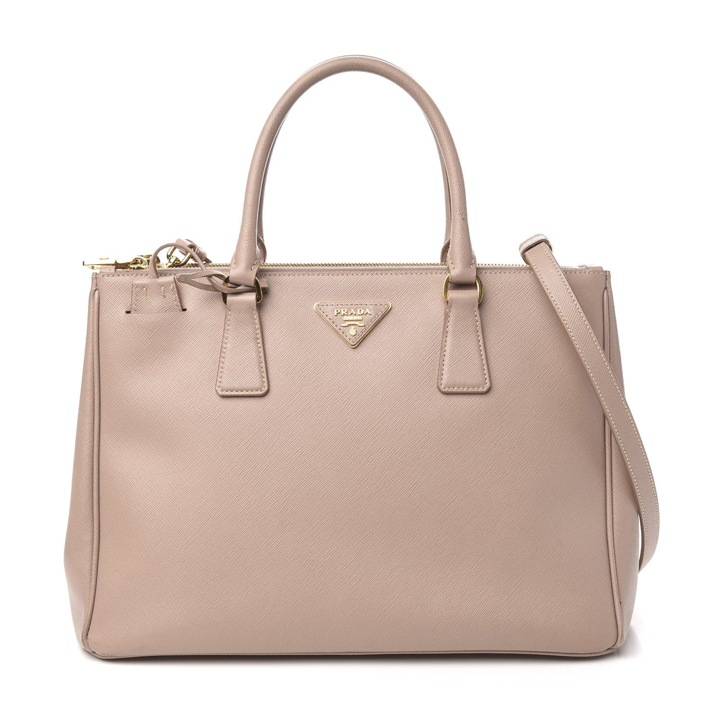 Saffiano Medium Galleria Double Zip Tote Cammeo