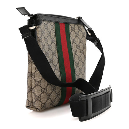 Gucci GG Supreme Monogram Web Messenger Bag Black 3 of 11