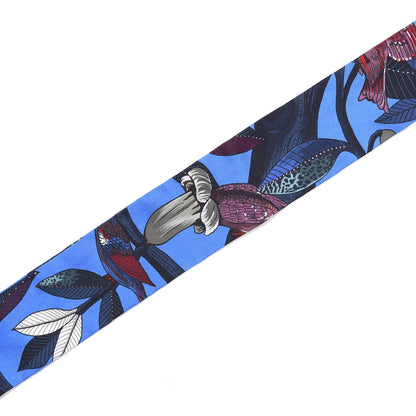 Hermes Silk Tree Of Song Twilly Cobalt Rouge 3 of 4