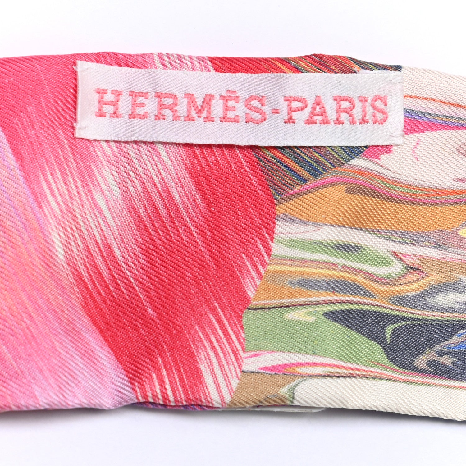 Hermes Silk Marble Silk Twilly Rose Vert Violet 5 of 8
