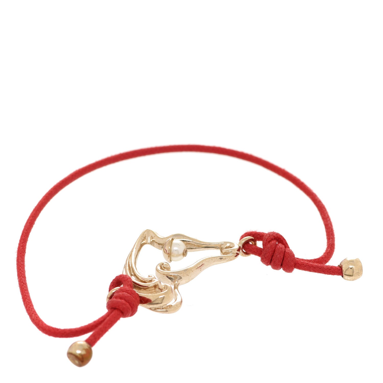 Christian Dior Pearl Diorelita Chinese New Year Horse Bracelet Red 1 of 4