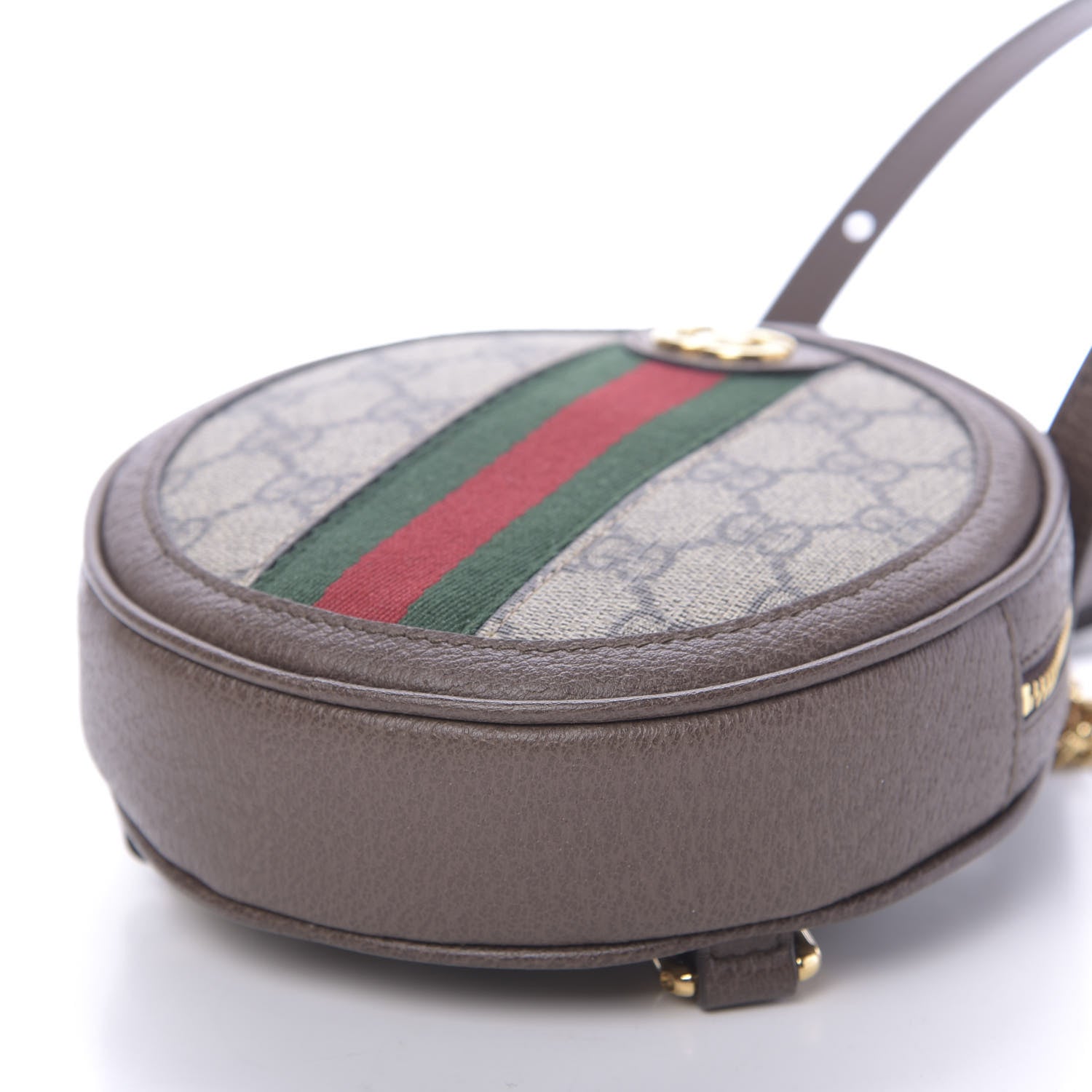 Gucci GG Supreme Monogram Web Mini Ophidia Round Backpack Brown 6 of 7