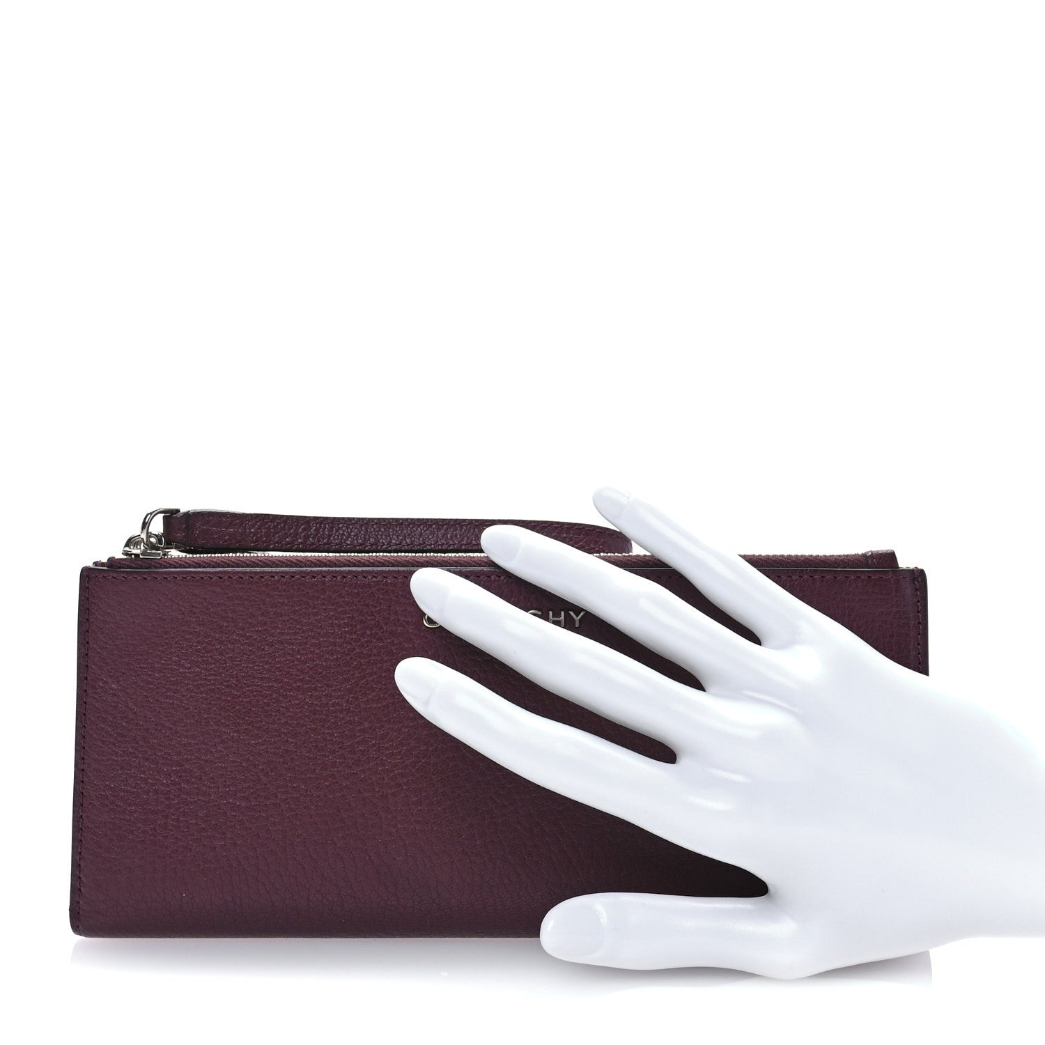 Givenchy Sugar Goatskin Pandora Double Zip Wallet Oxblood Red 2 of 10