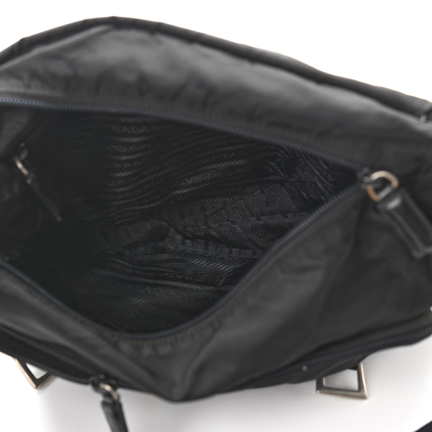 Prada Nylon Vela Messenger Bag Black 4 of 10