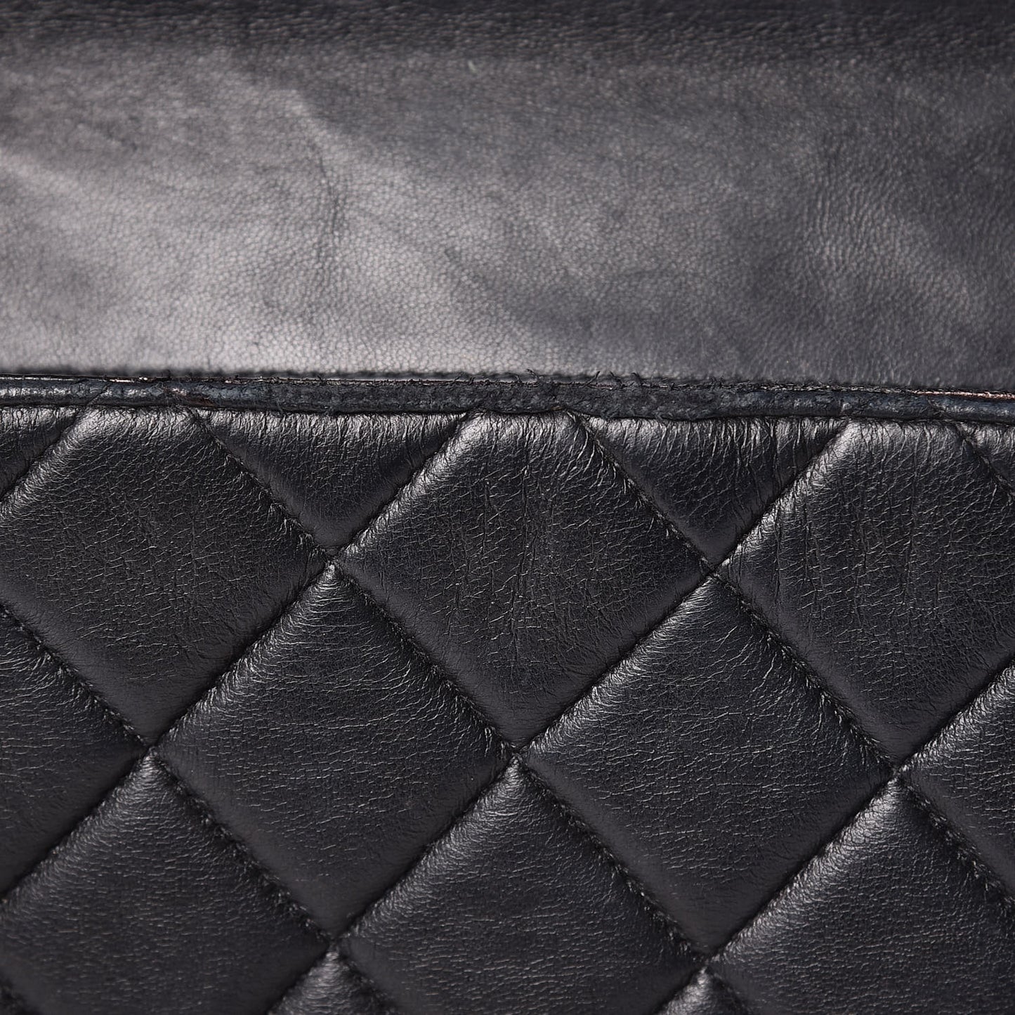 Lambskin Quilted Jumbo Single Flap Black