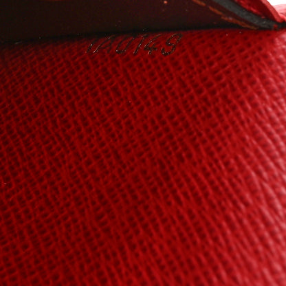 Louis Vuitton Damier Ebene Emilie Wallet Red 7 of 12