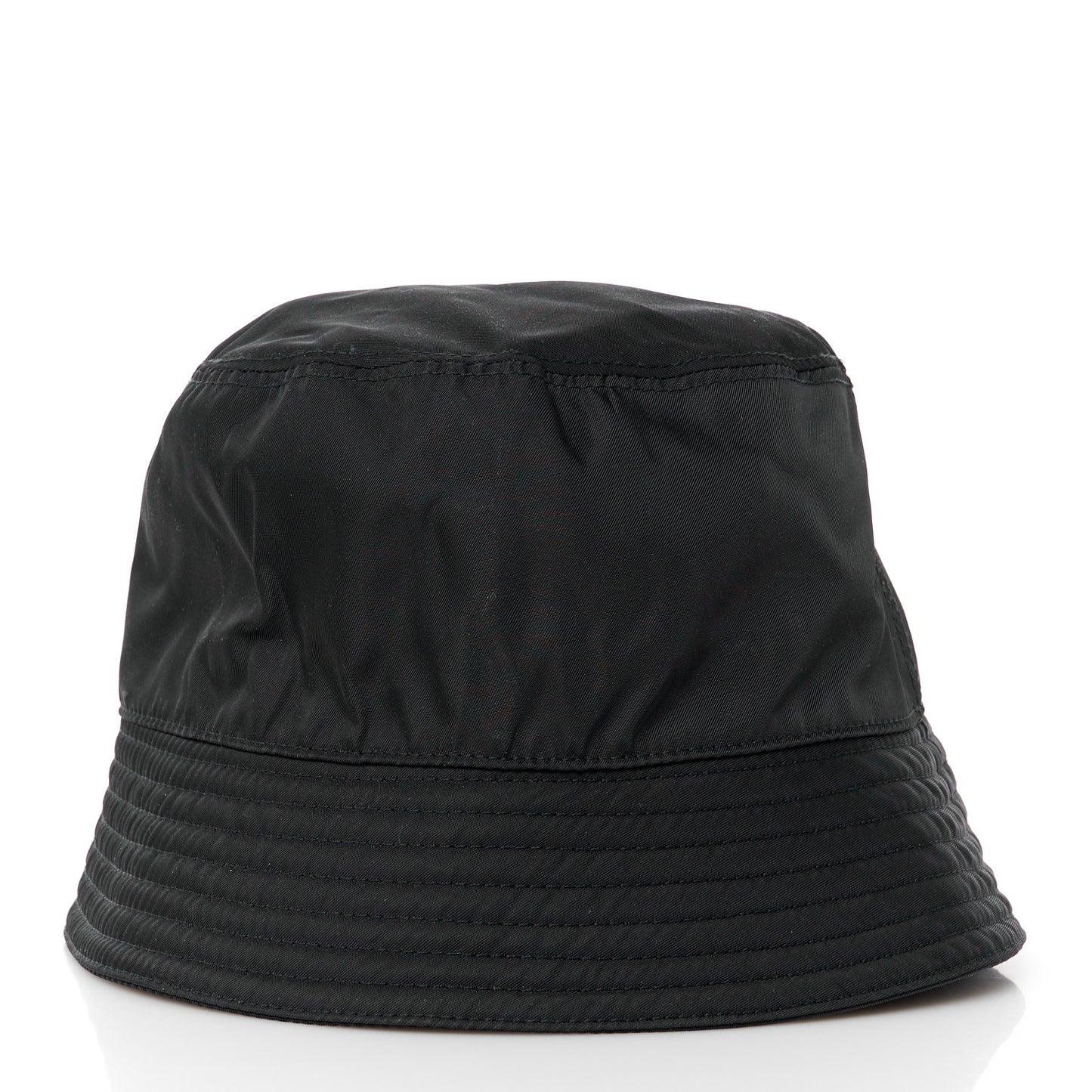 Re-Nylon Metal Triangle Logo Womens Bucket Hat M Black